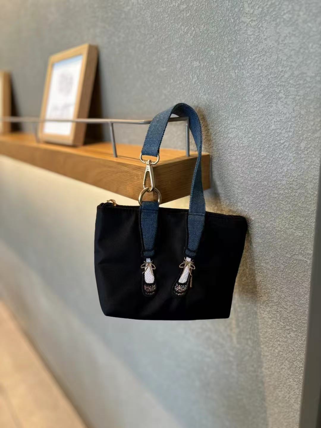 Phone Accessories Hanging - Bolso de nailon impermeable bordado de