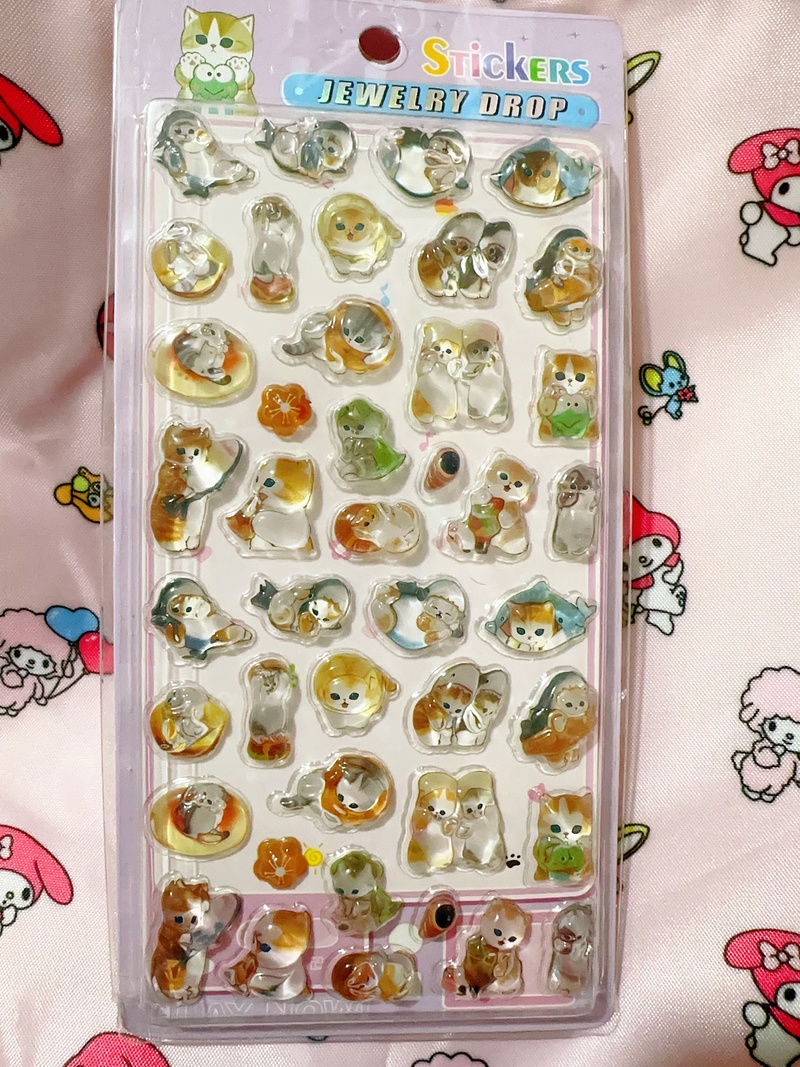 Phone Accessories Toys - Nuevas pegatinas 3D Mofusand de cristal
