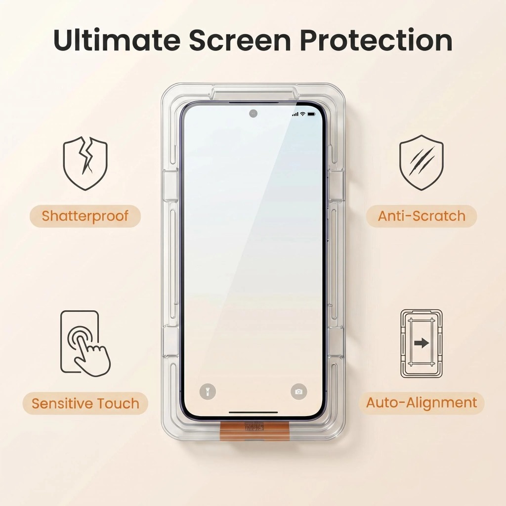 Protector de pantalla de vidri - Phone Accessories Online Store reseña y precio